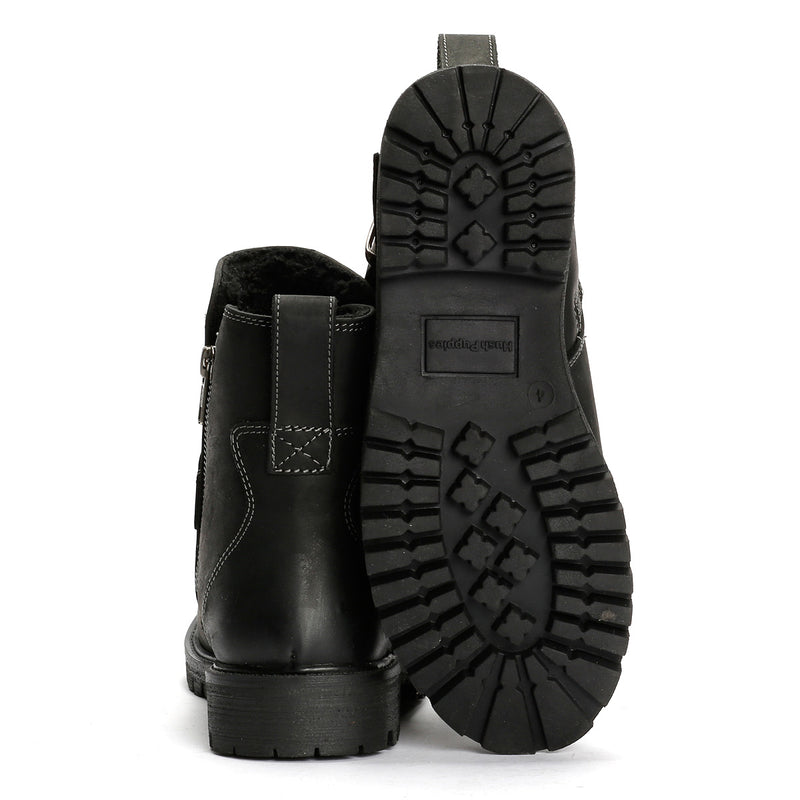 Hush Puppies Wakely Leather Women's Black Boots