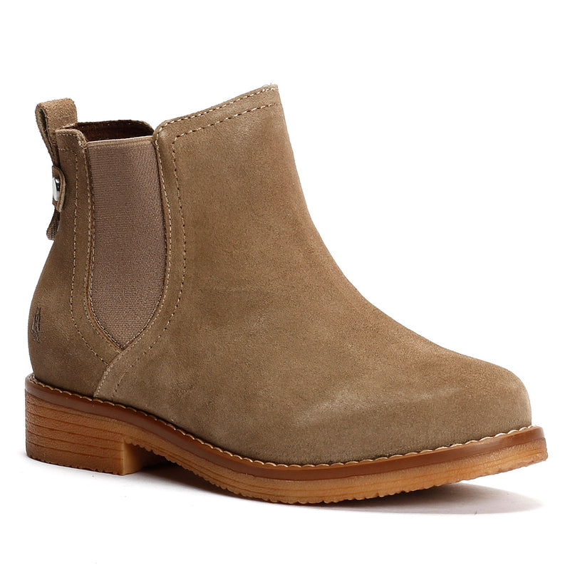 Hush Puppies Maddy Wide Suede Women's Grey Boots