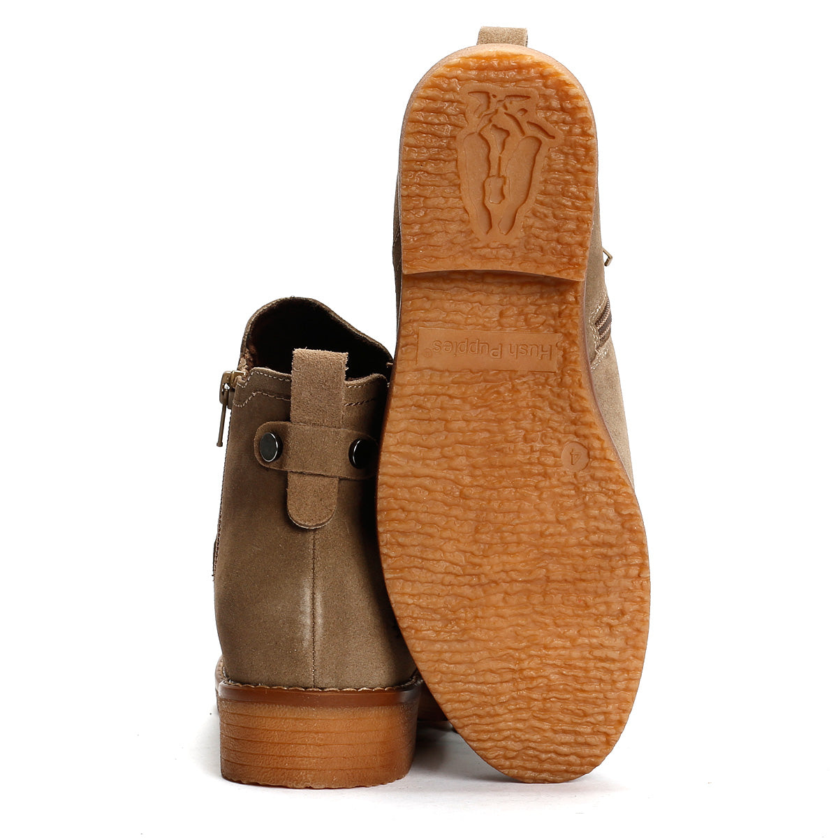 Hush Puppies Maddy Wide Suede Women's Grey Boots
