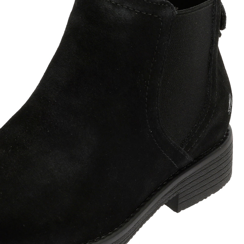 Hush Puppies Maddy Wide Suede Women's Black Boots