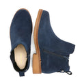 Hush Puppies Maddy Wide Suede Women's Navy Flat Chelsea Boots