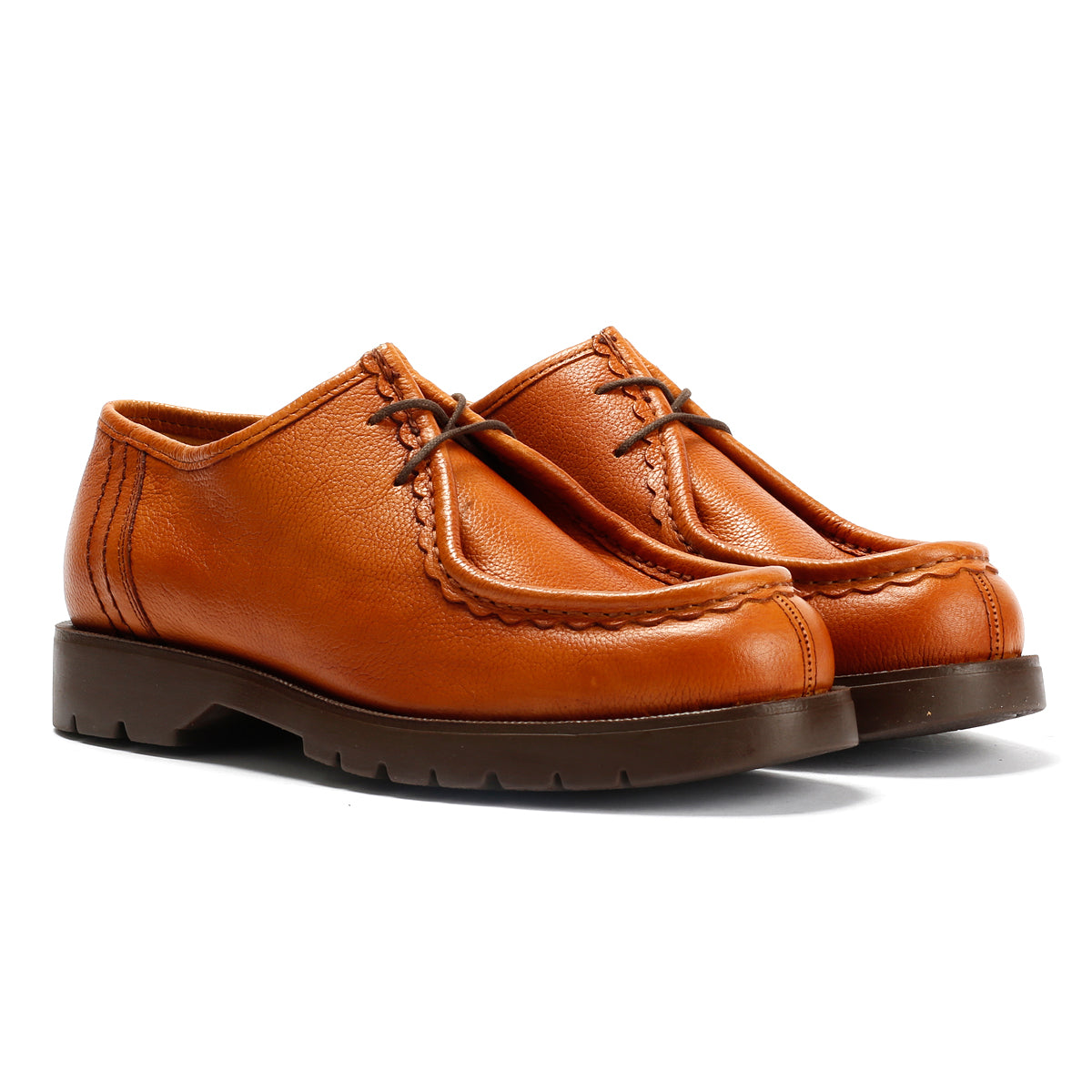 Kleman Padror G VGT Leather Men's Cognac Lace-Up Shoes