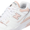 New Balance 550 Women's White/Pink Leather Sneakers