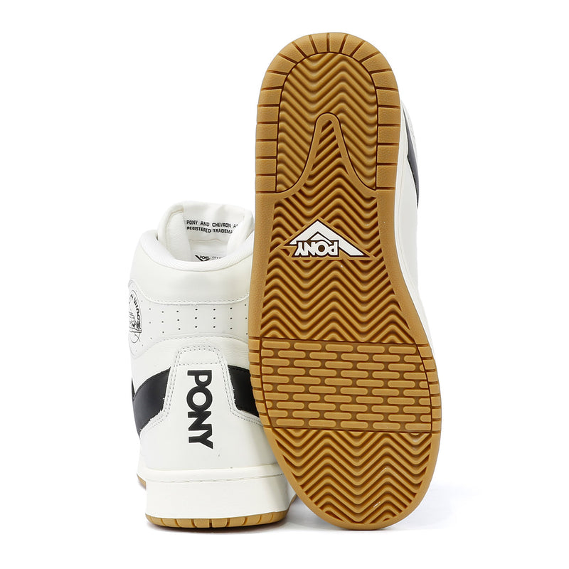 Pony City Wings Hi White/Black Sneakers