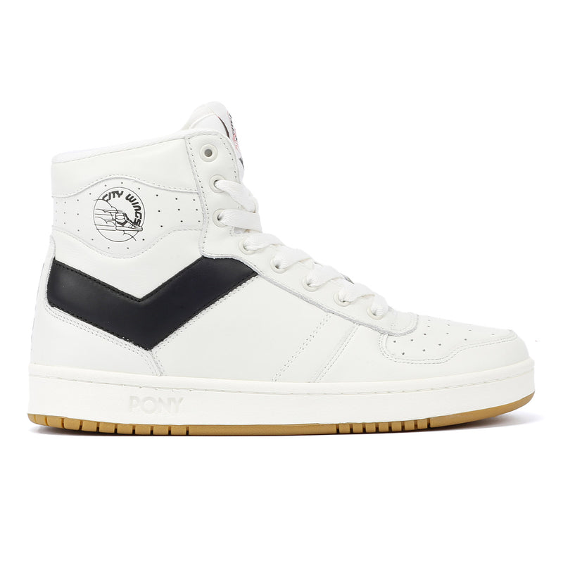 Pony City Wings Hi White/Black Sneakers