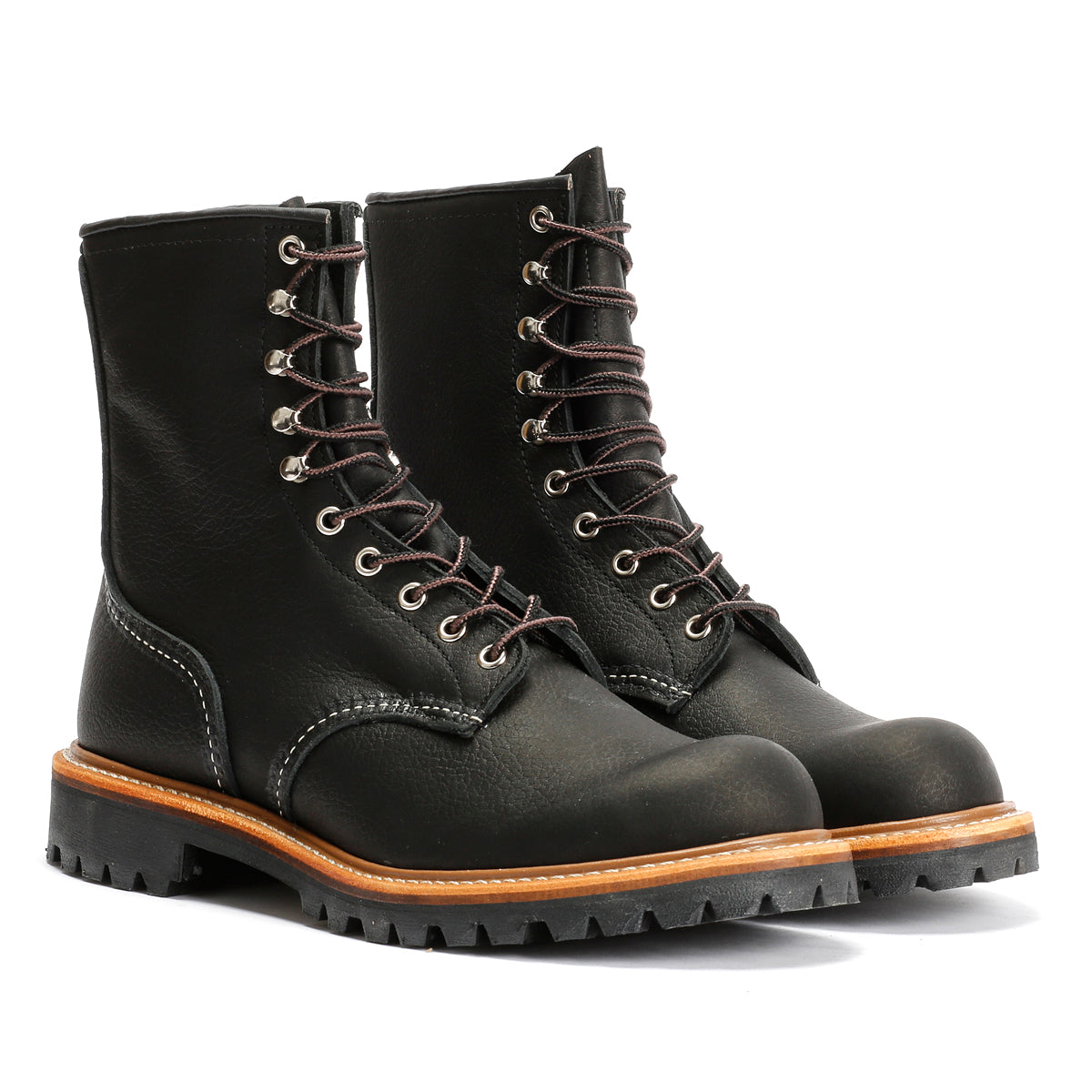 Red Wing 4501 8-Inch Logger Oil Leather Men's Black Boots
