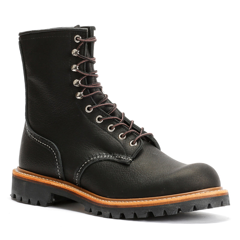 Red Wing 4501 8-Inch Logger Oil Leather Men's Black Boots