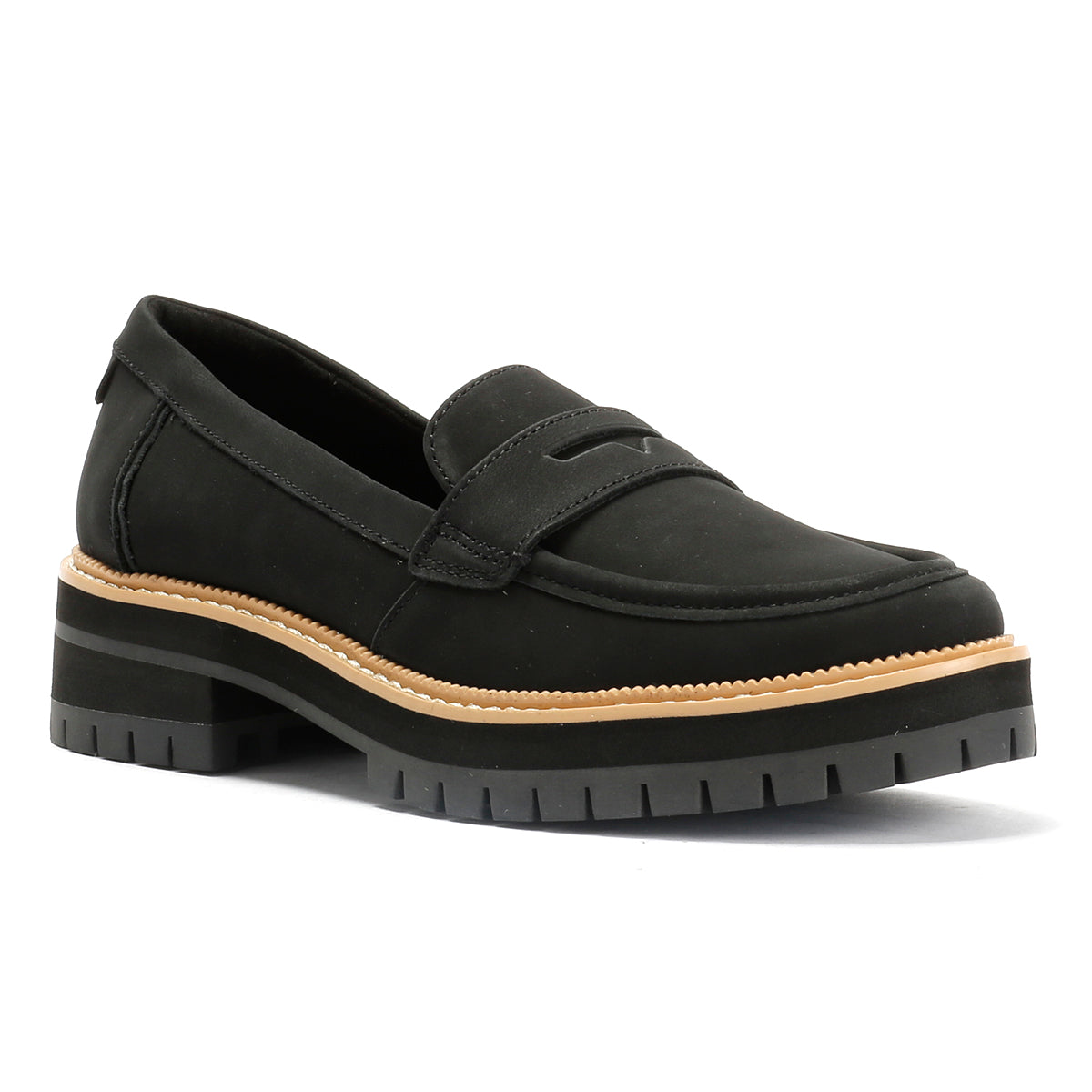 TOMS Cara Leather Women's Black Loafers