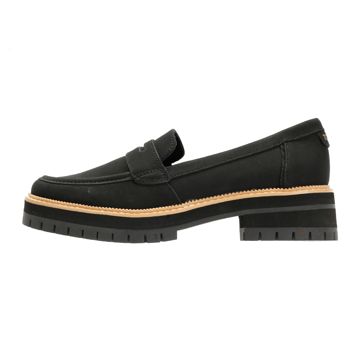 TOMS Cara Leather Women's Black Loafers