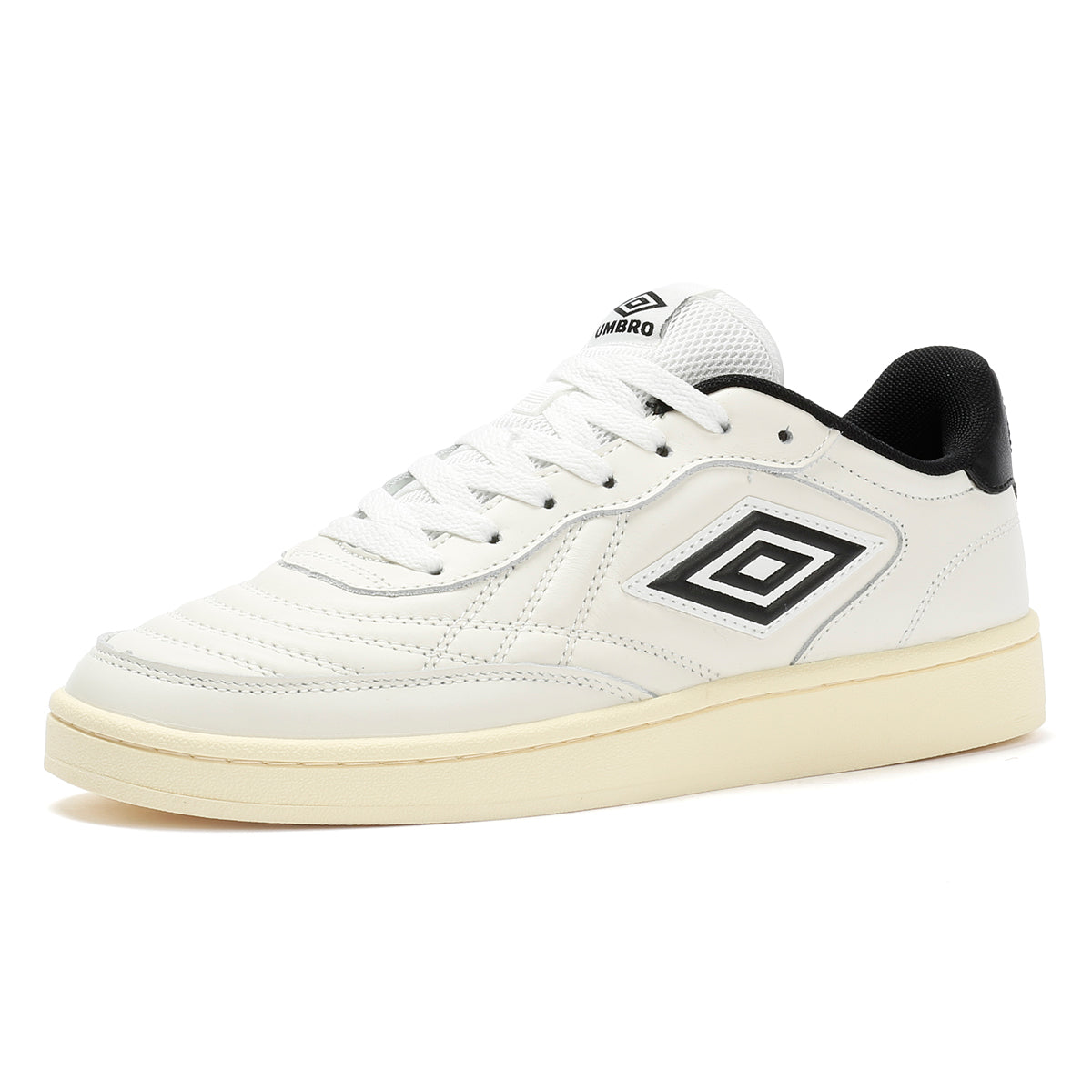 Umbro Clayton Leather Men's White/Pastel Yellow/Black Sneakers
