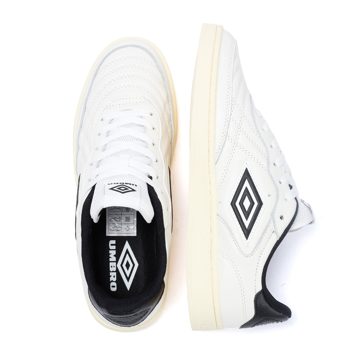 Umbro Clayton Leather Men's White/Pastel Yellow/Black Sneakers