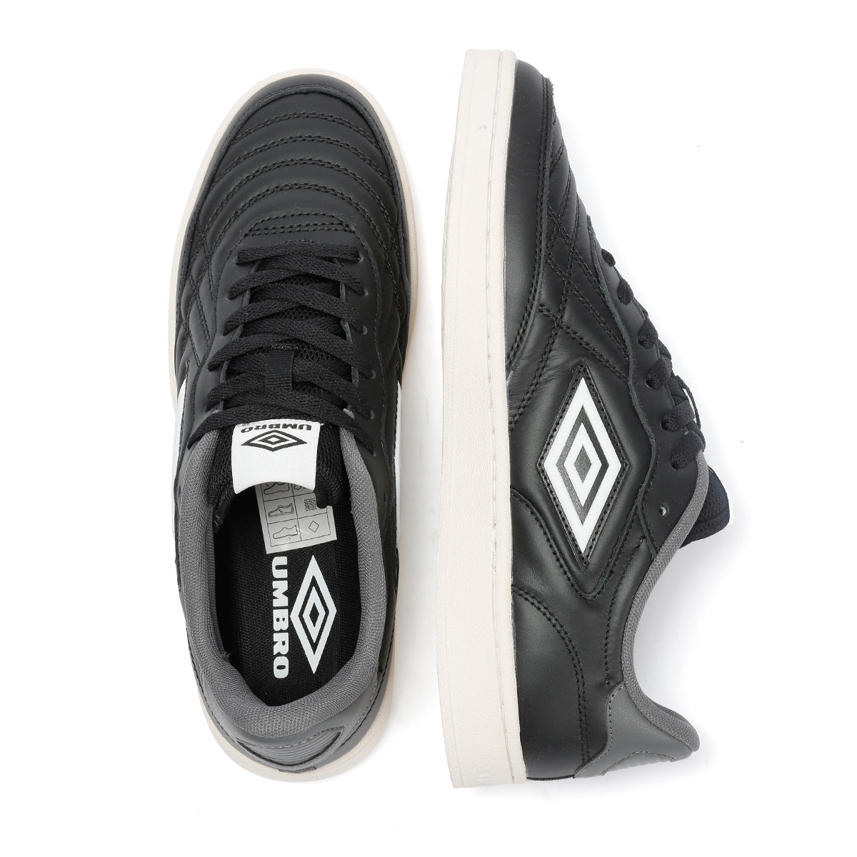 Umbro Clayton Leather Men's Black/Castlerock/White Sneakers