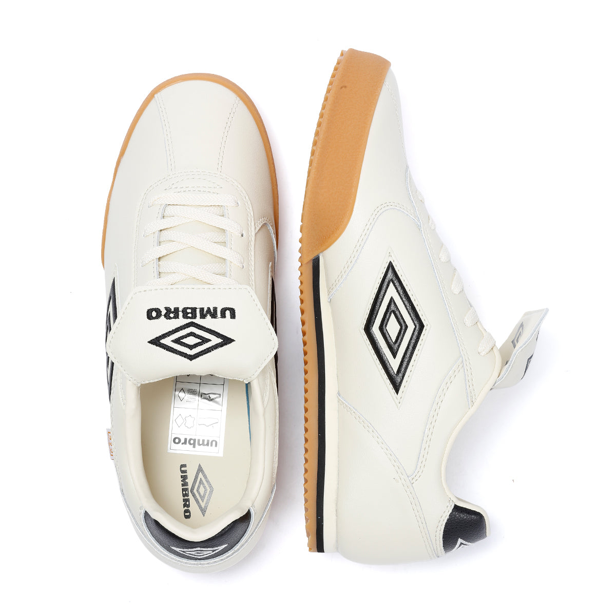 Umbro 5V5 Leather Antique White/Black Sneakers