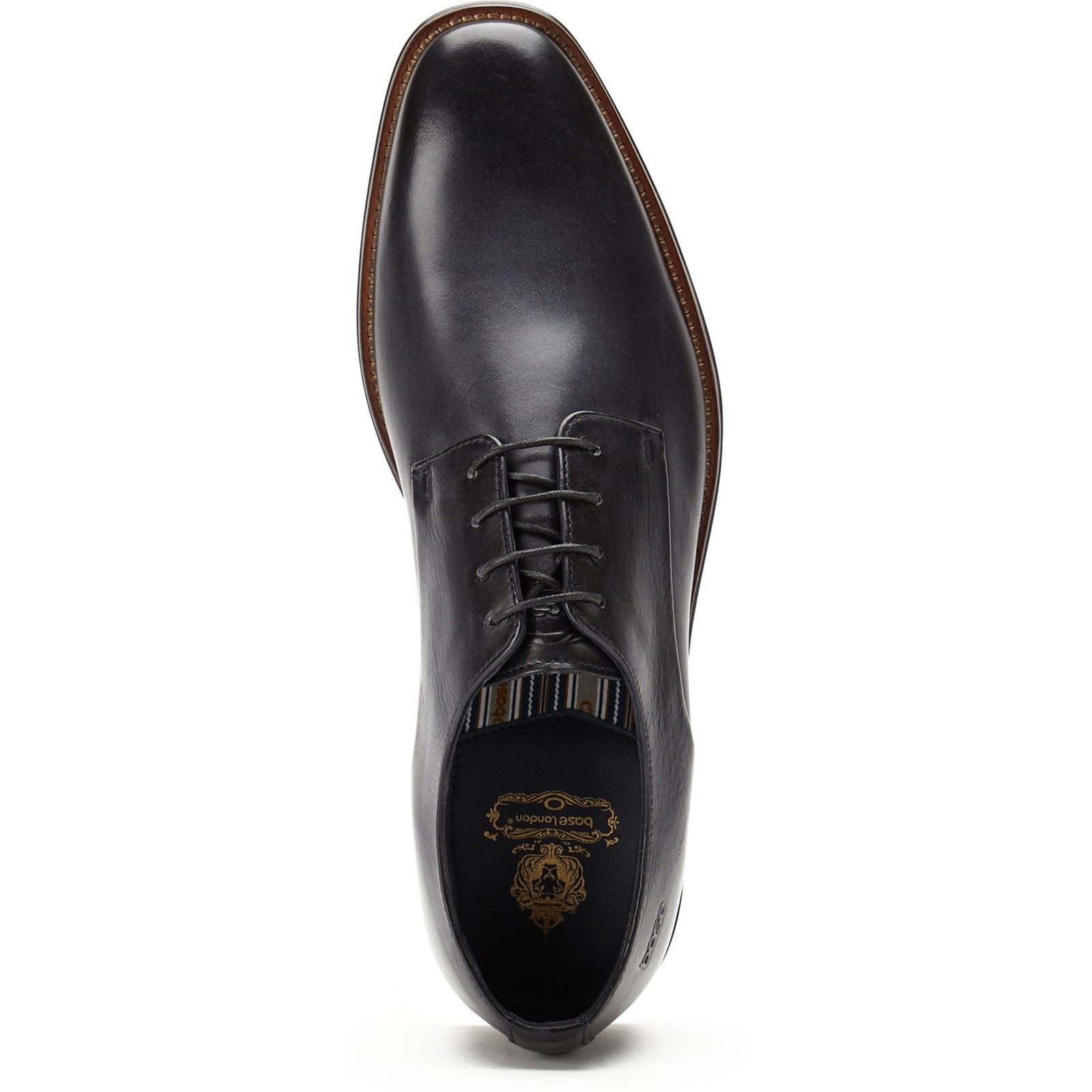 Base London Marley Derby Leather Men's Navy Lace-Up Shoes