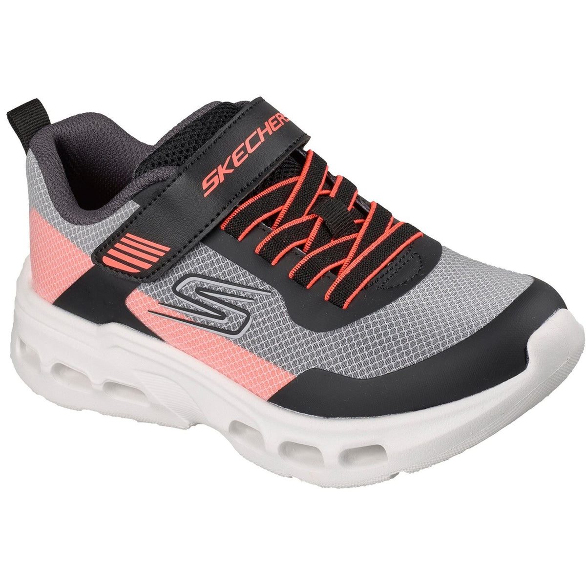 Skechers Glide-Step Drift Zorzox Textile Boy's Black & White/Orange Trainers