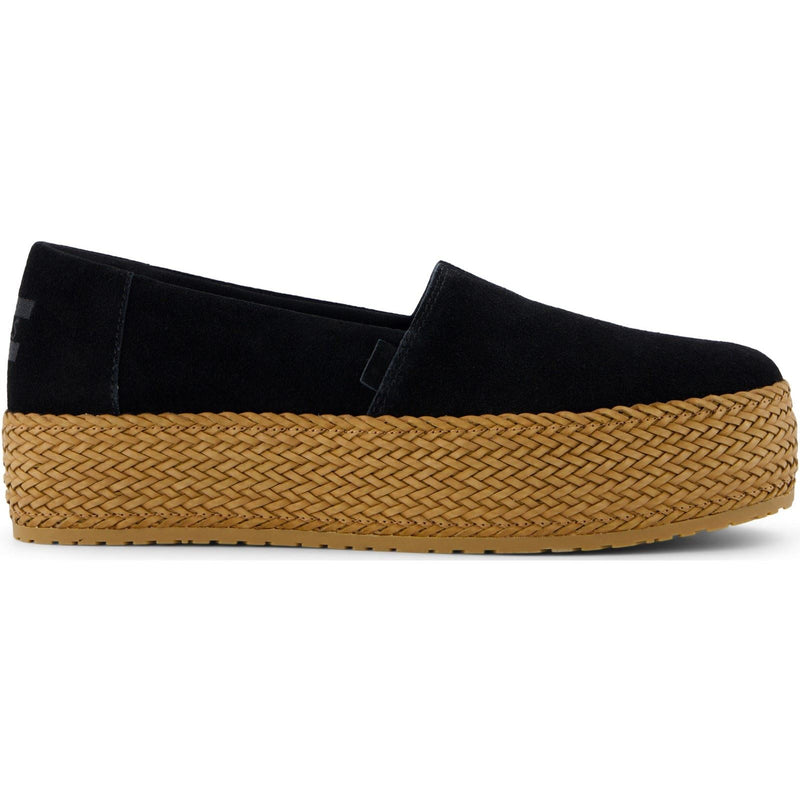 TOMS Valencia Leather Women's Black Espadrilles