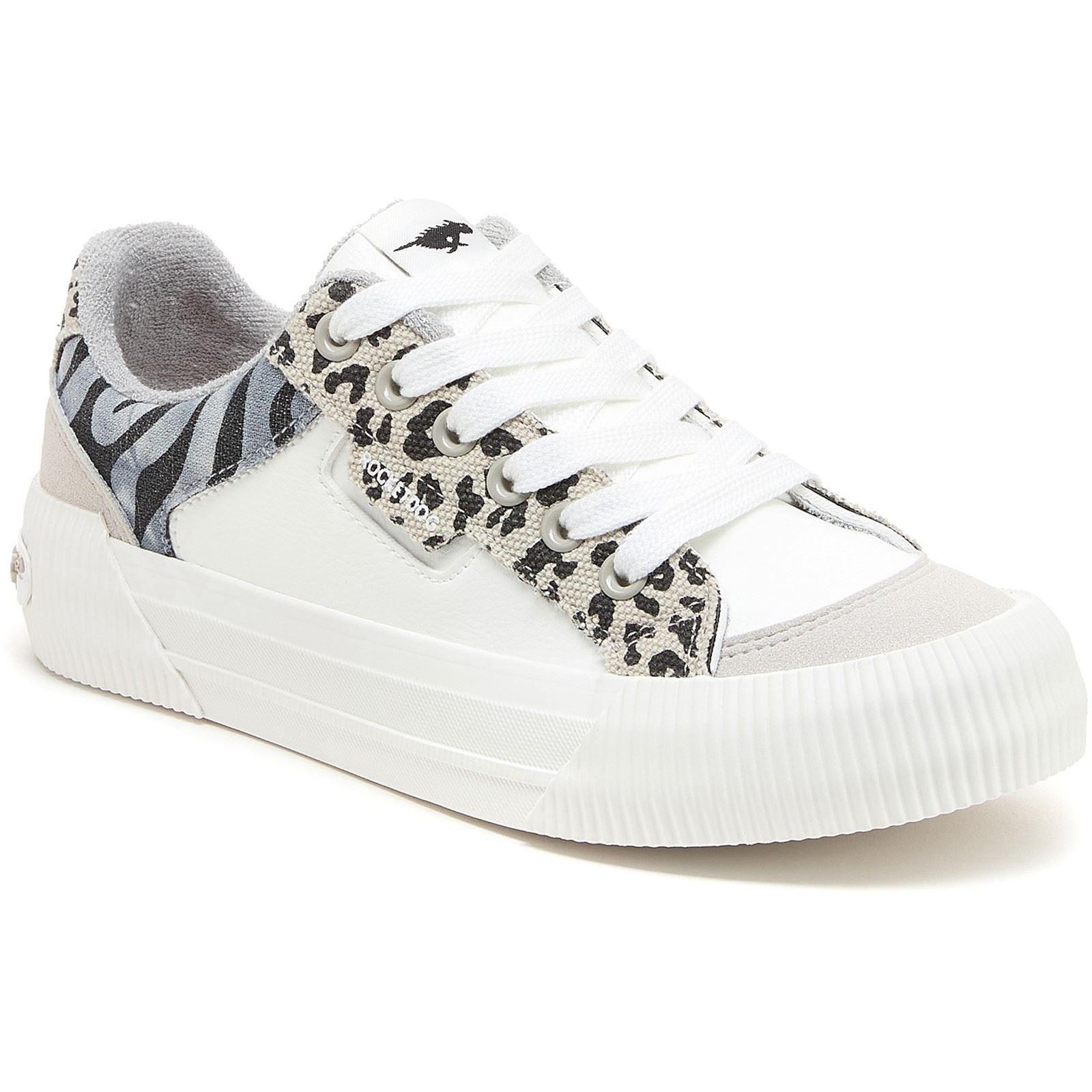 Rocket Dog Cheery Blocked Animal Textile Women's Grey/White Shoes
