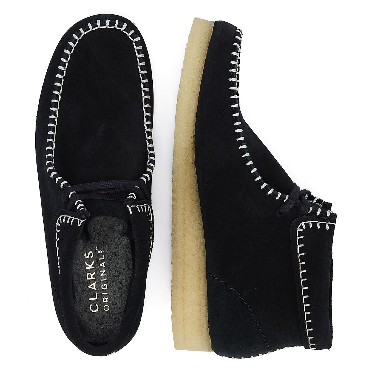 Clarks Originals Wallabee Stitch Suede Women's Black Boots