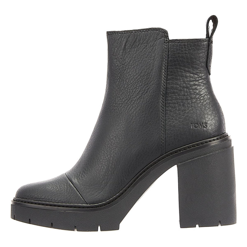 TOMS Rya Leather Women's Black Boots – Tower-London.US
