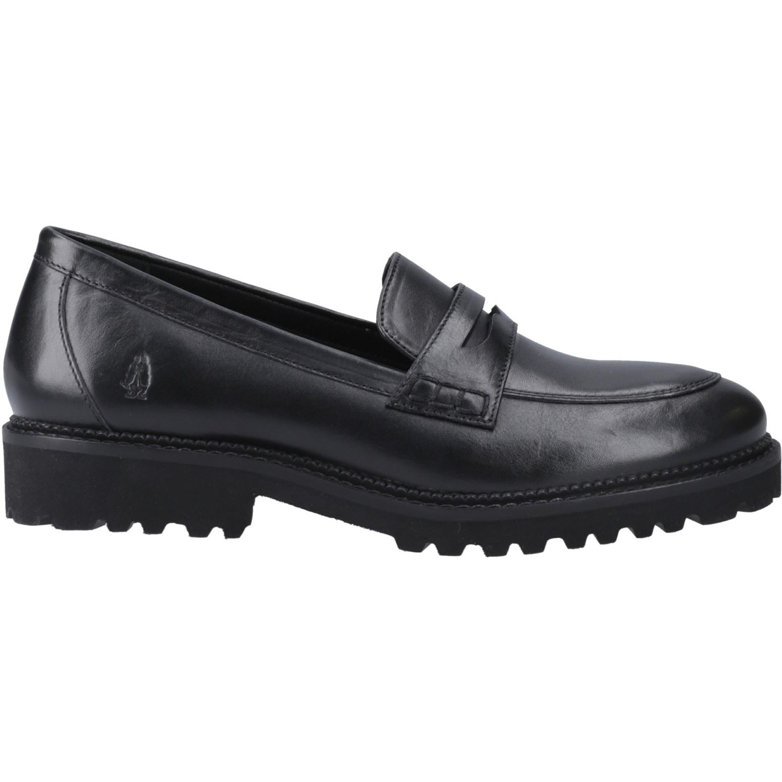Hush Puppies Grazia Leather Girl's Black Loafers