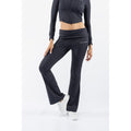 Juicy Couture Roll Down Flare Nylon Women's Black Track Pants