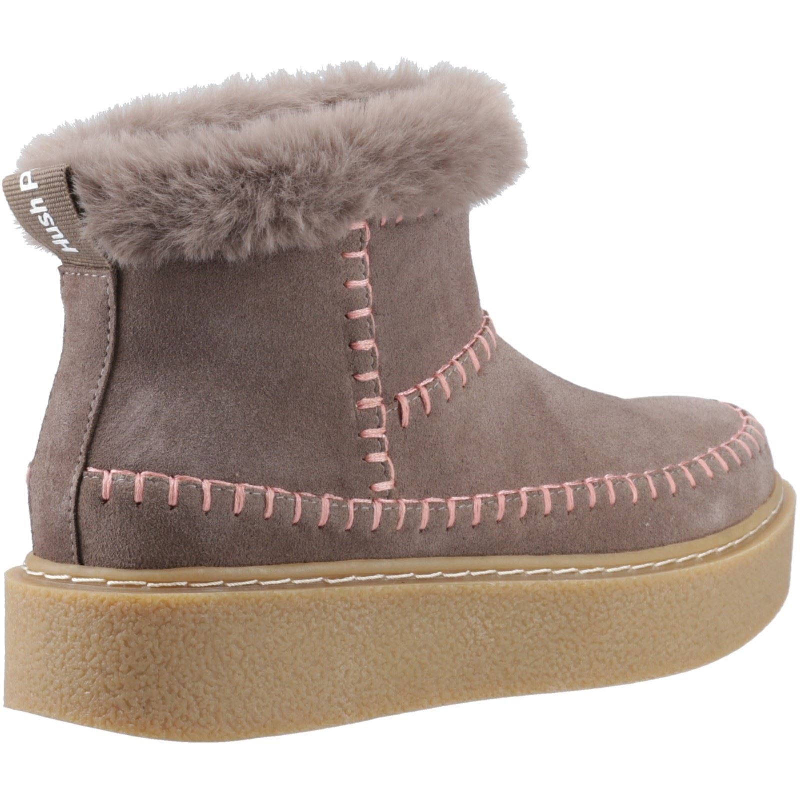 Hush Puppies Brielle Suede Women's Taupe Winter Ankle Boots