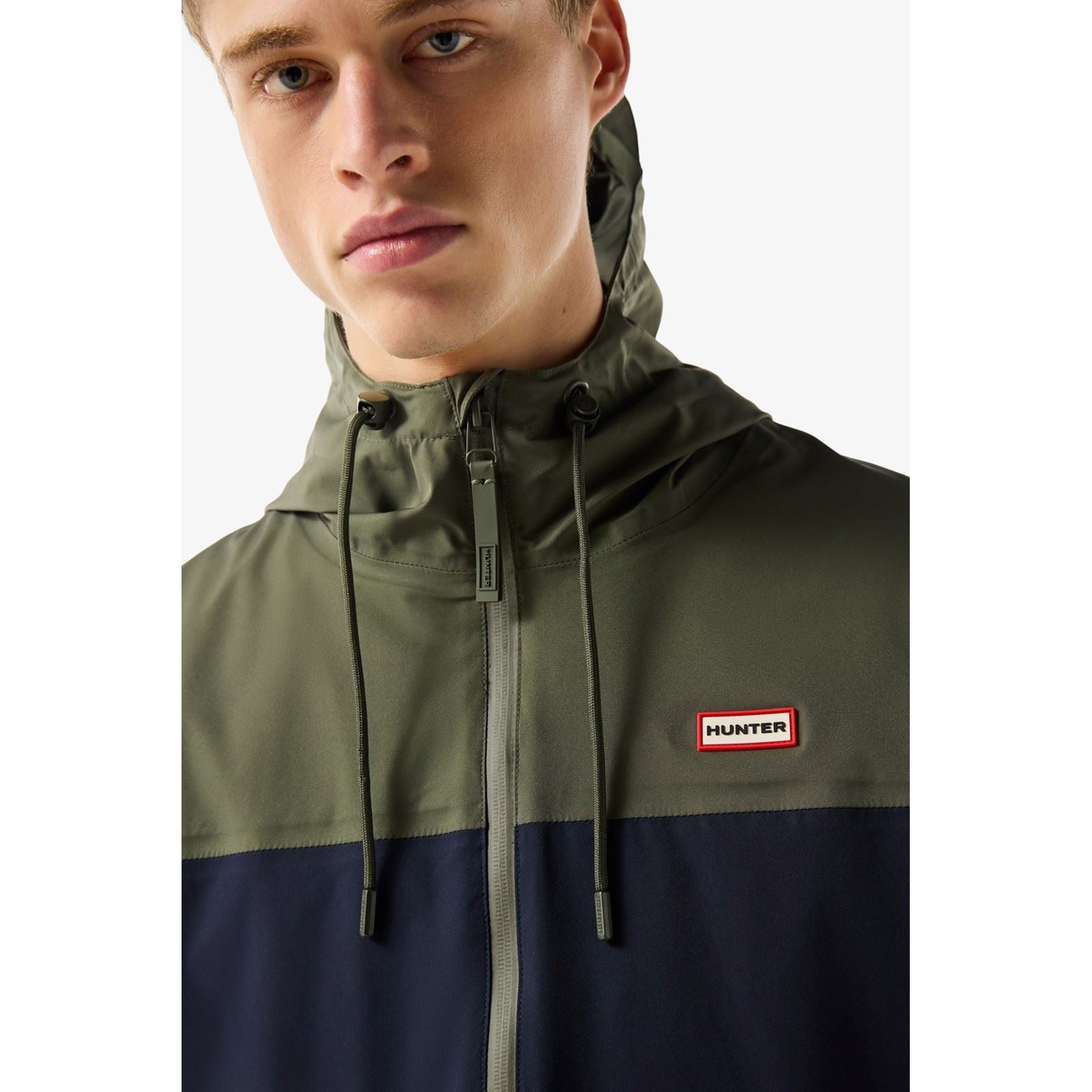 Hunter Original Mens Block Waterproof Men's Green Rain Jacket