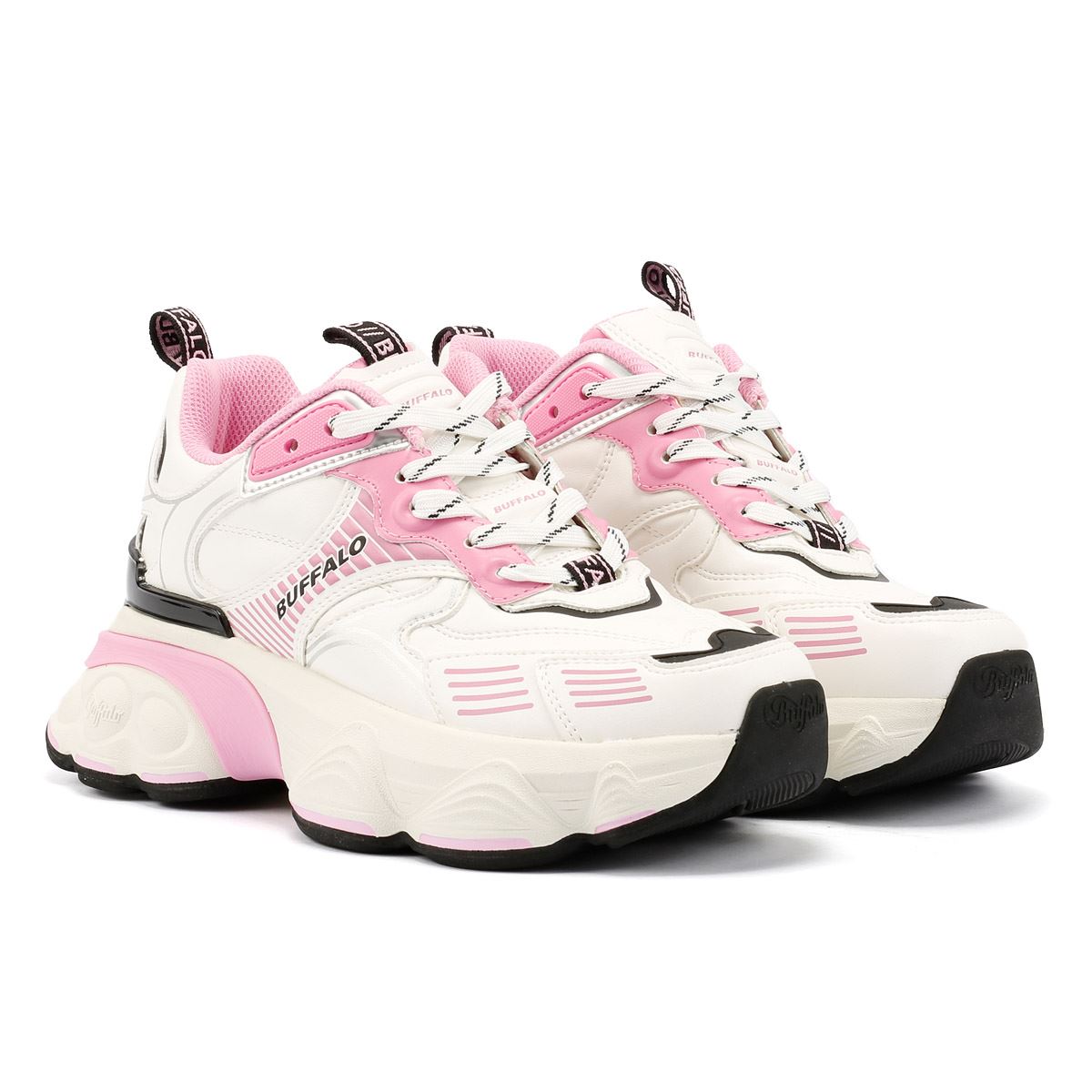 Buffalo Truck Women's White/Pink Sneakers