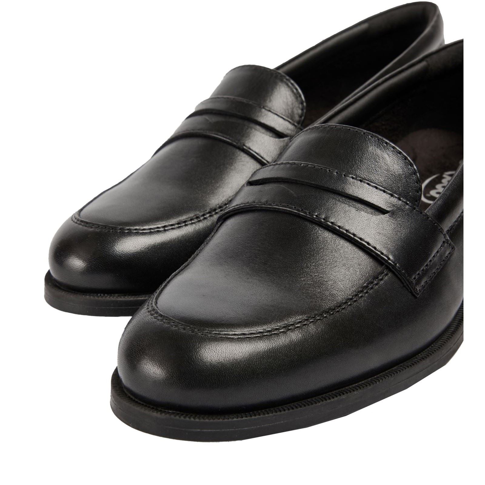 Pod Islay Leather Girls's Black Loafers