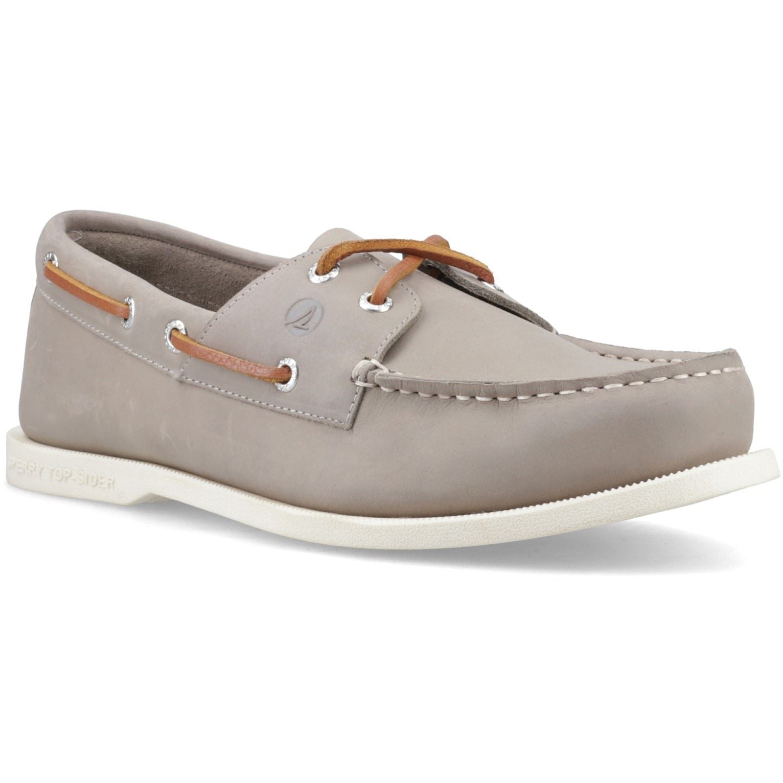 Sperry Tacoma 2 Eye Leather Men's Grey Boat Shoes