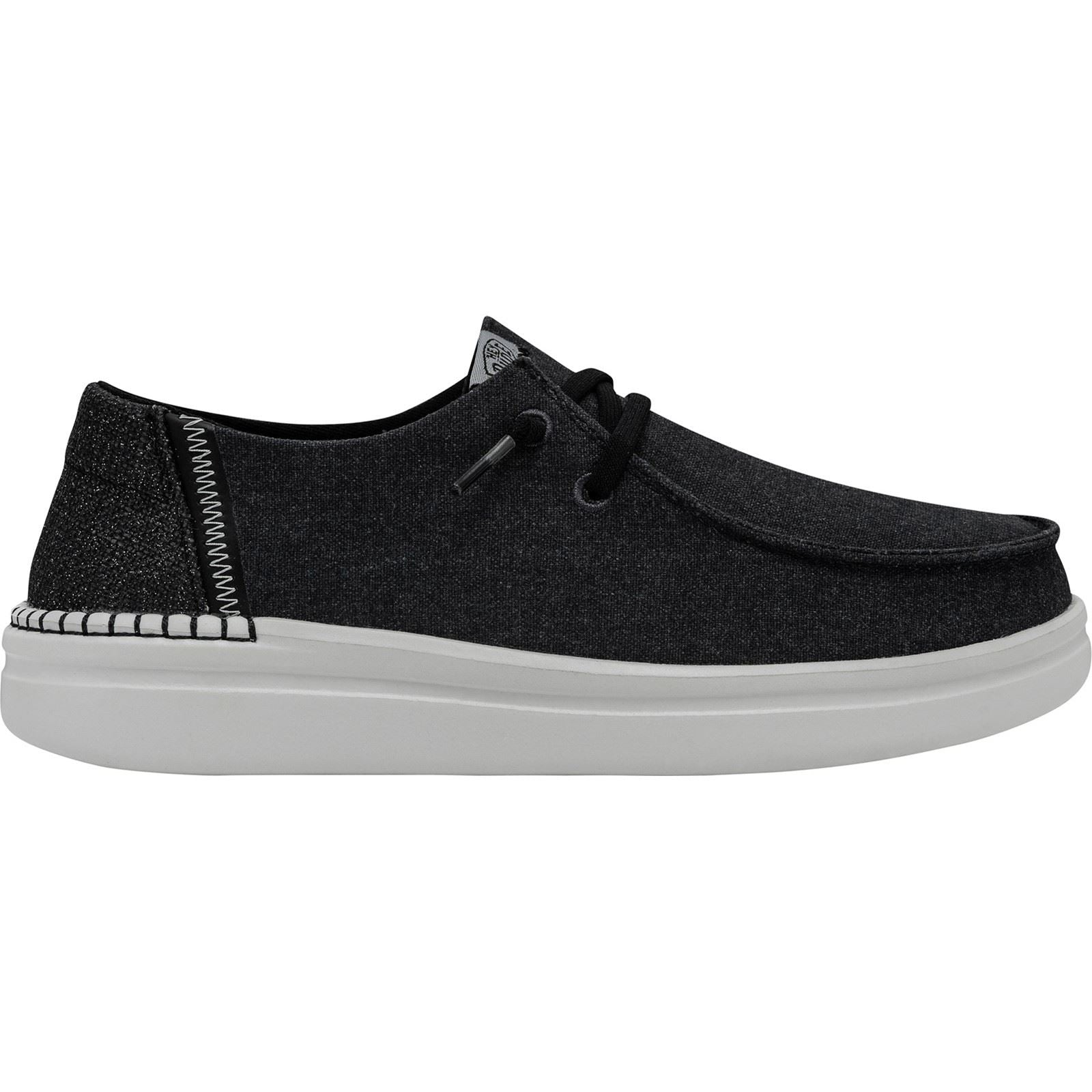 HEYDUDE Wendy Rise Synthetic Women's Black Loafers