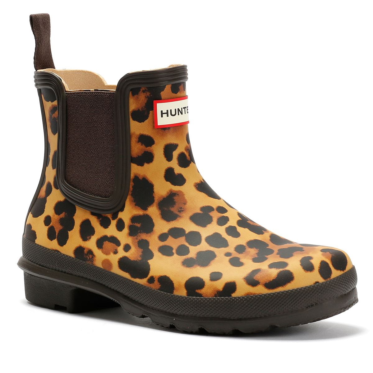 Hunter Original Chelsea Rubber Women's Leopard Wellington Boots