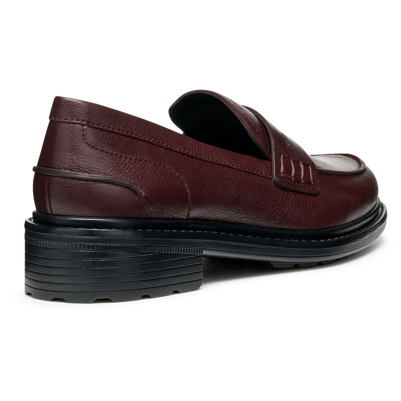 Geox D Walk Pleasure F Leather Women's Wine Moccasins Shoes