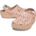Crocs Classic Floral Cut Out Thermoplastic Pink Caramel Clogs