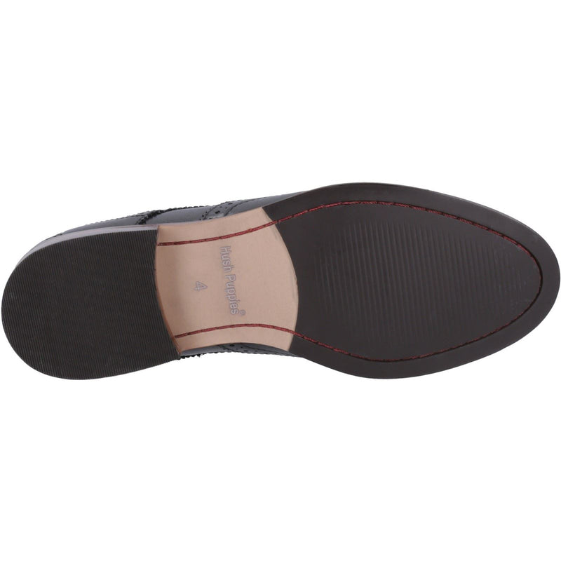 Hush Puppies Natalia Leather Women's Black Brogues Shoes