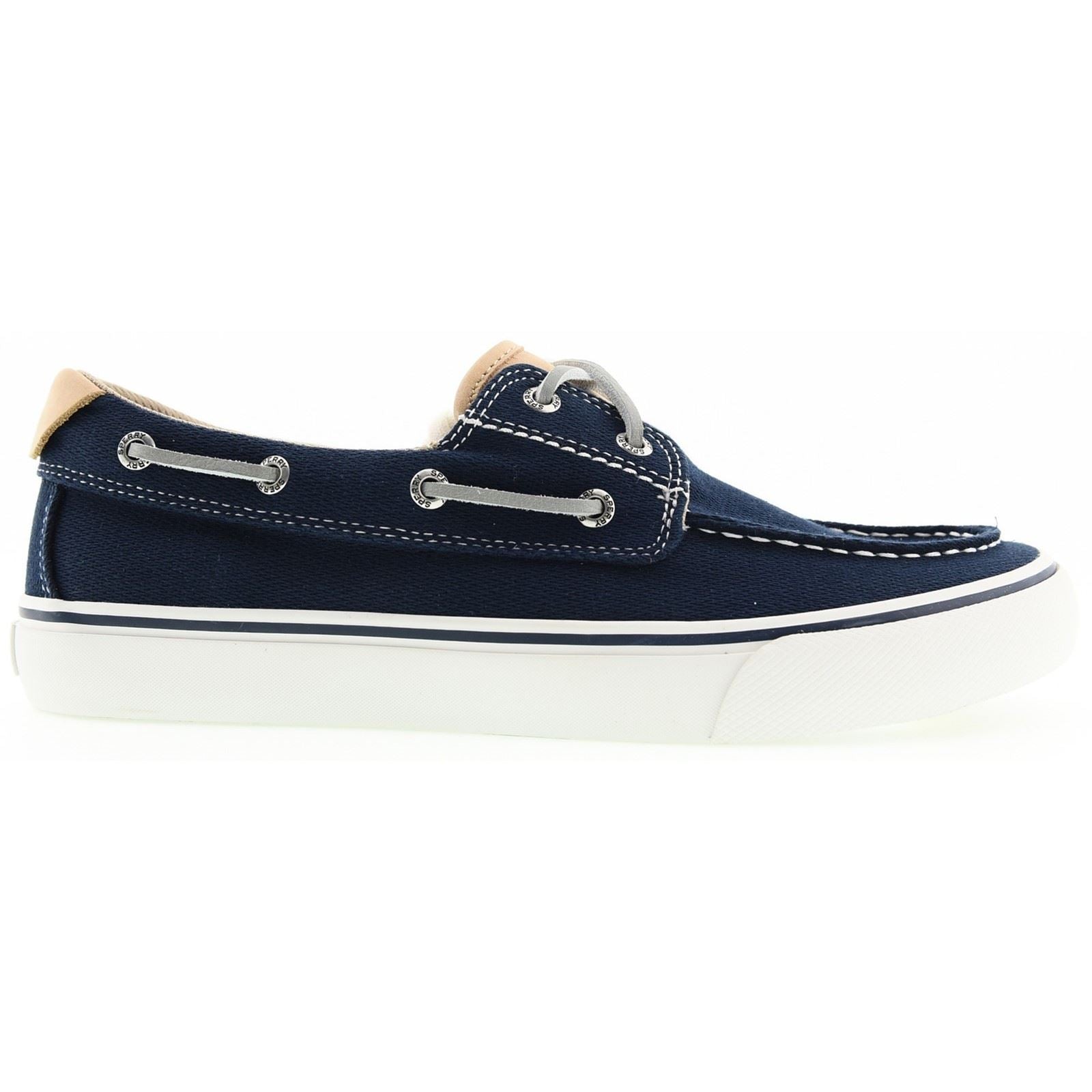 Sperry Helm 2-Eye Textile Men's Navy Boat Shoes