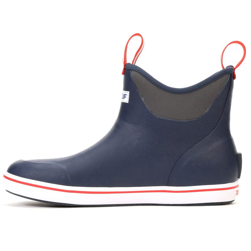 Xtratuf Ankle Deck Rubber Navy/Red Wellington Boots