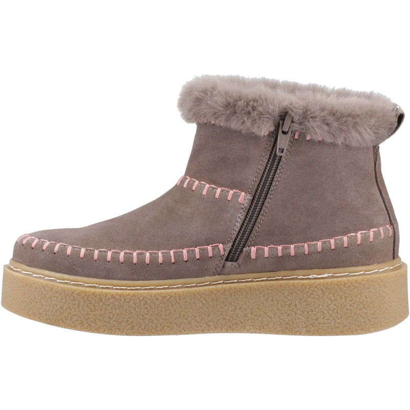 Hush Puppies Brielle Suede Women's Taupe Winter Ankle Boots