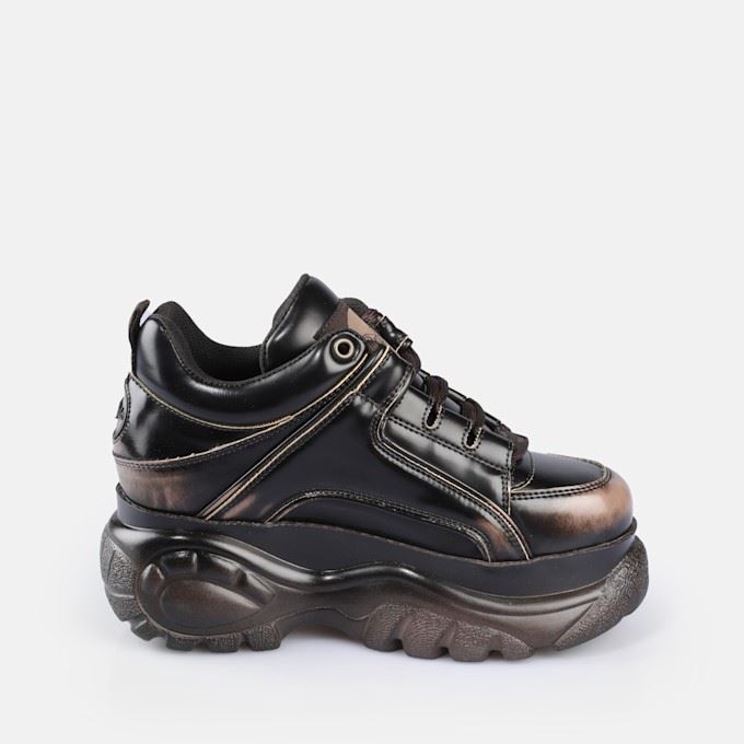 Buffalo 1339-14 Leather Women's Brown Sneakers