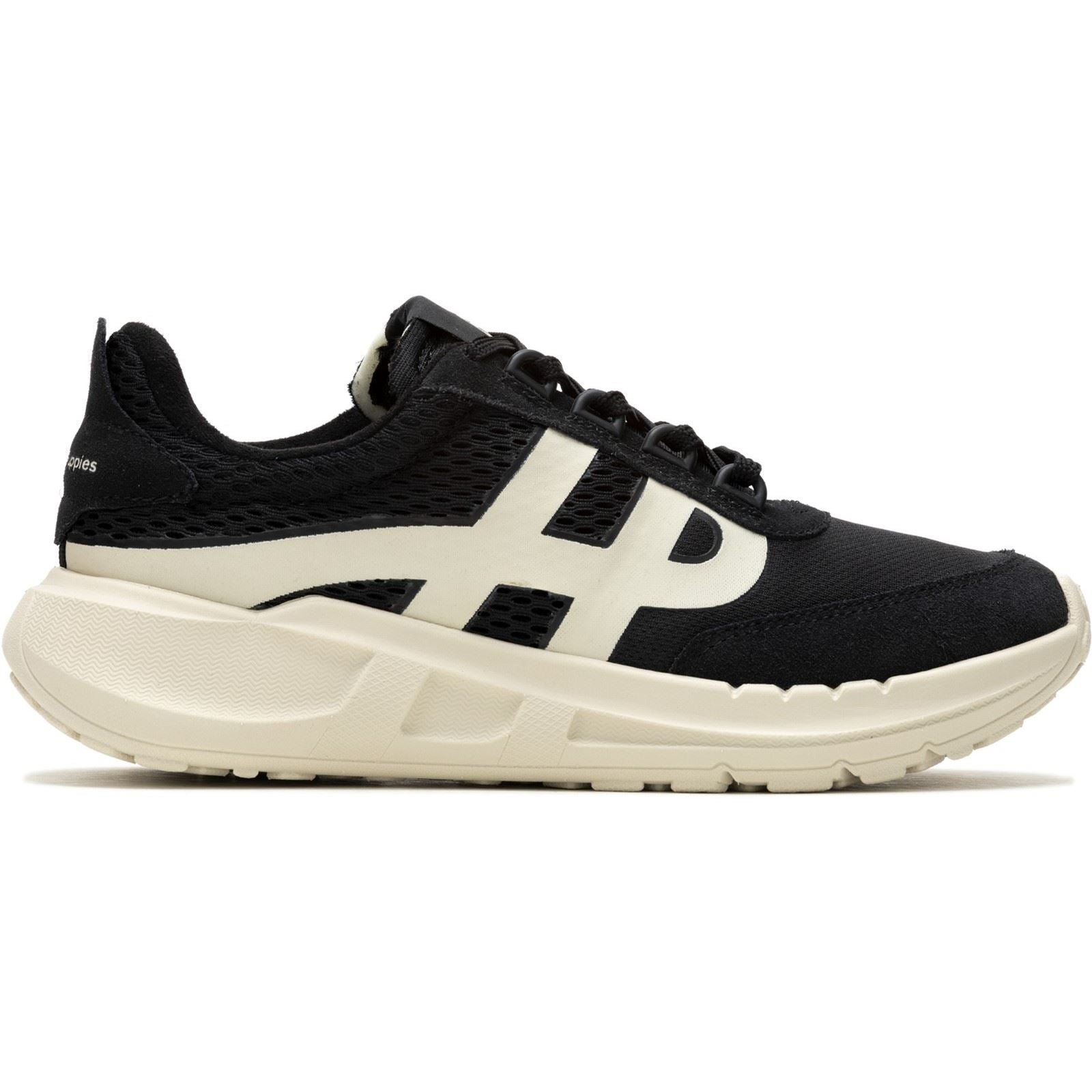 Hush Puppies Seventy8 Retro Runner Suede Women's Black Sneakers