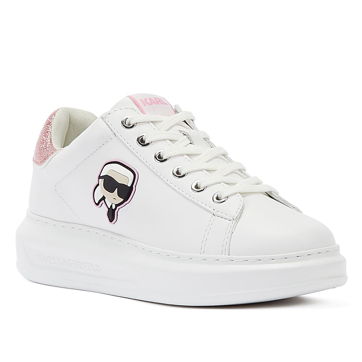 Karl Lagerfeld Kapri NFT LO Lace Women's White/Pink Sneakers