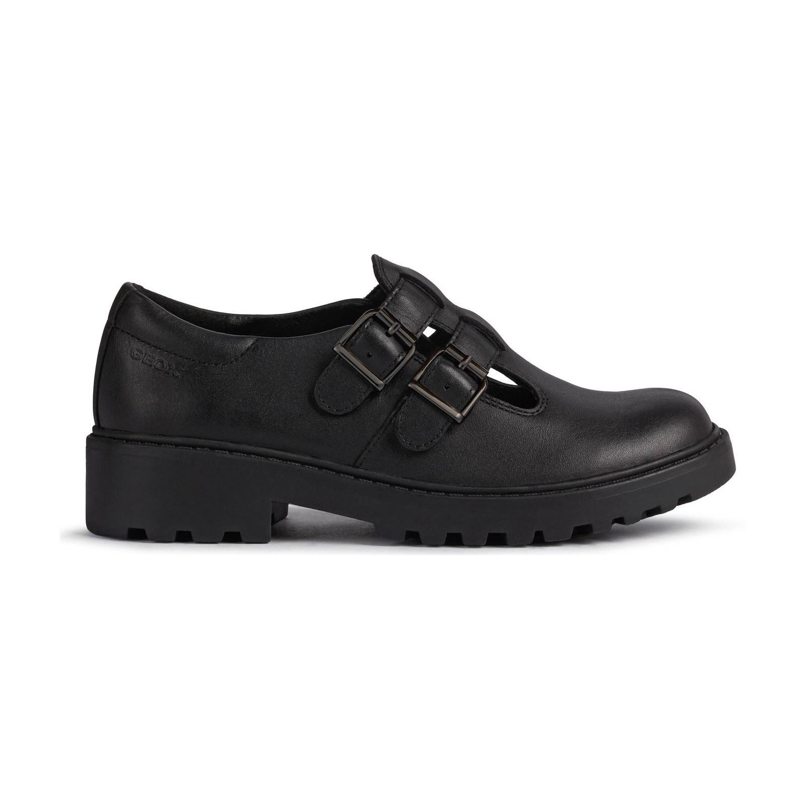 Geox Casey Leather Girl's Black Shoes
