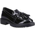 Hush Puppies Abigail Patent Senior Leather Girls's Black Loafers
