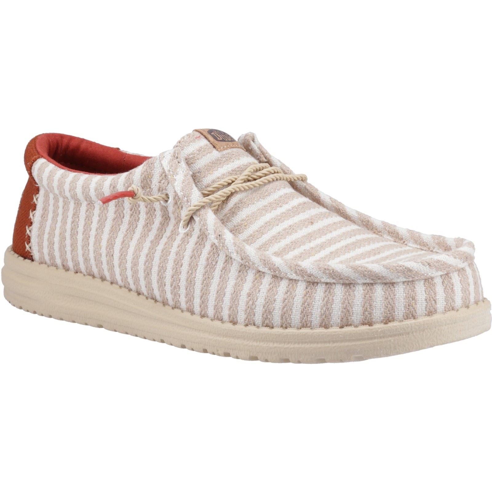 HEYDUDE Wally Resort Synthetic Blend Men's Multi/Chili Red Moccasins Shoes