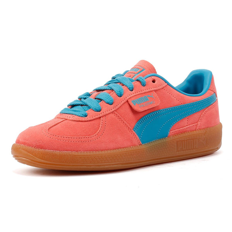 Puma Palermo Leather Pink/Blue Sneakers