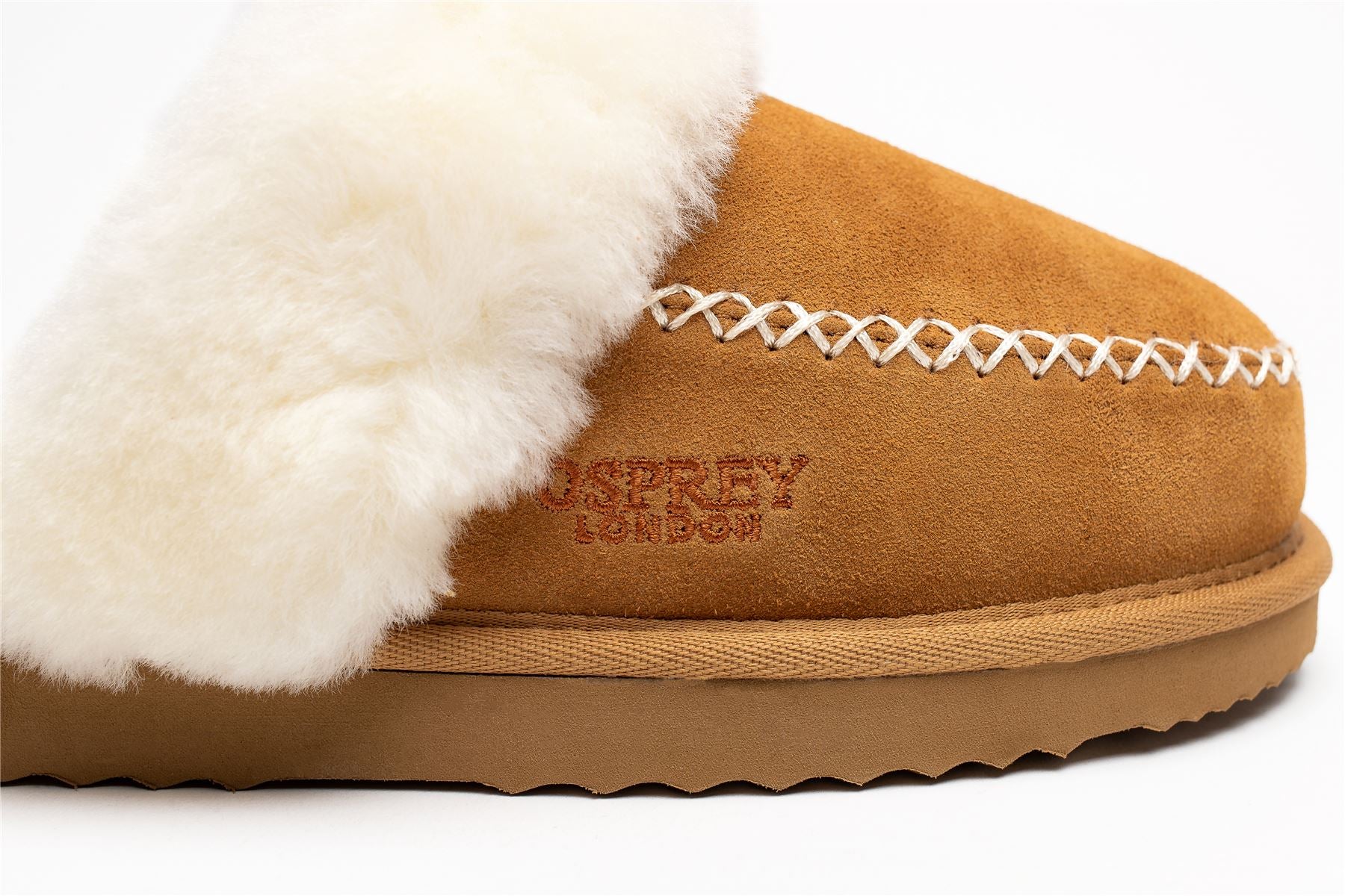 Osprey London The Celeste Suede Women's Chestnut Slippers