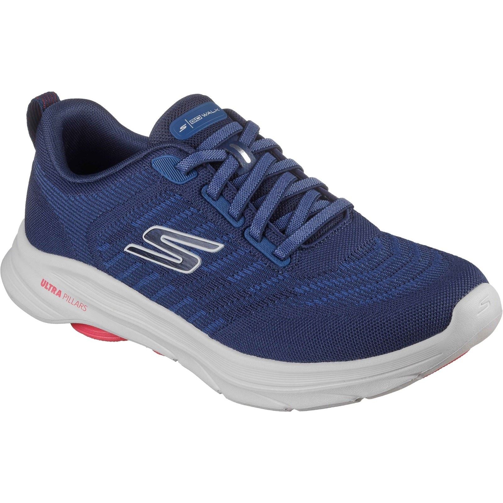 Skechers GO Walk 8 Day Textile Men's Navy/Red Standard Trainers