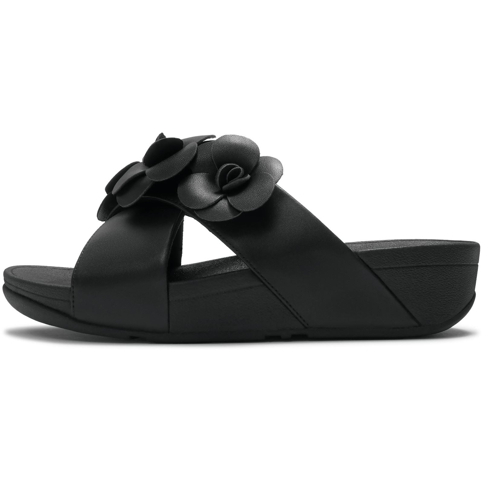 Fitflop Lulu Flower Polyurethane Women's Black Sandals