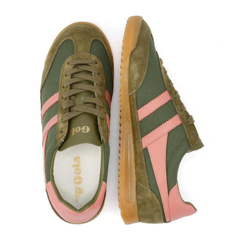 Gola Tornado Women's Military Green/Coral Pink Trainers