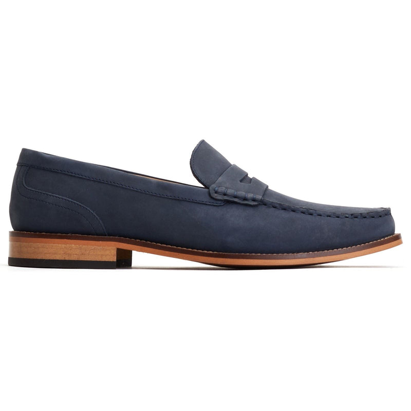 Base London Garfield Leather Men's Navy Loafers